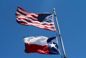 Texas and American Flag