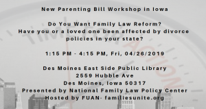 Iowa Workshop topic and schedule