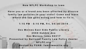 NFLPC Iowa workshop topic and location slide